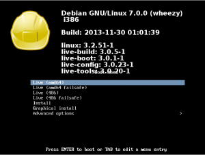 Rescatux Isolinux based Boot screen screenshot